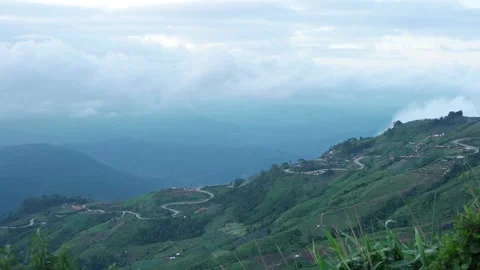 Scenic view of mountains viewpoint at Phu Thap Boek, Thailand. Stock Footage 141888938