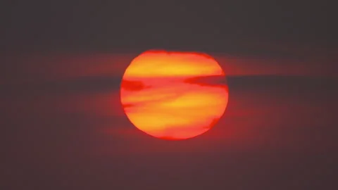 Scenic view of orange sky during sunset Video stock 292677307