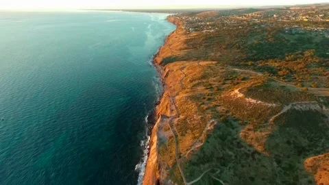 Scenic view over adelaide at sunset Stock Footage 262287601