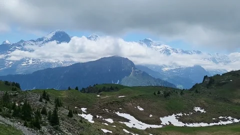 Scenic view from panorama trail in Schynige Platte. Stock Footage 199667805
