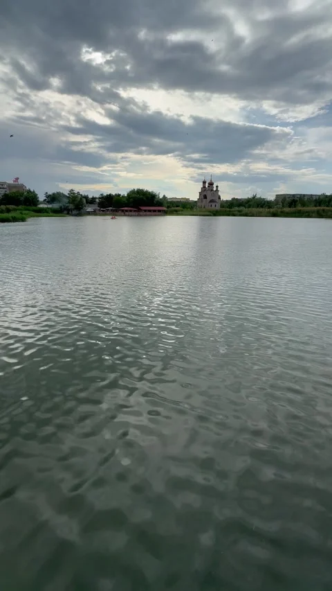 Scenic View of a Peaceful Pond Stock Footage 312090358