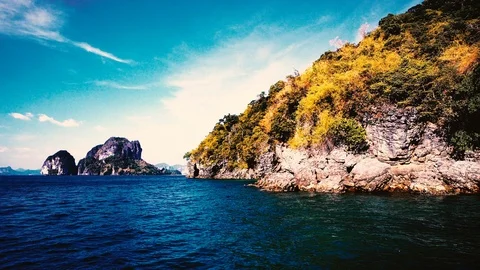 Scenic view of Phi Phi Island,Thailand. Stock Footage 103522157