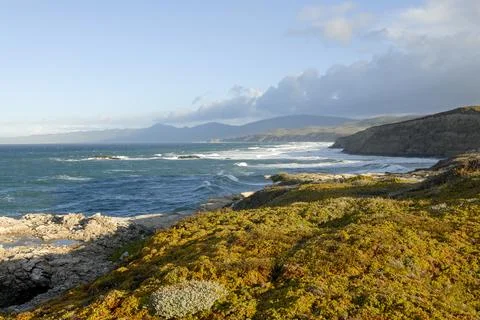 Scenic view of Point Conception, Cape Conception looking north up the coast Stock Photos