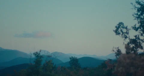 Scenic View Of Rolling Blue Mountains At Twilight Stock Footage 301449966