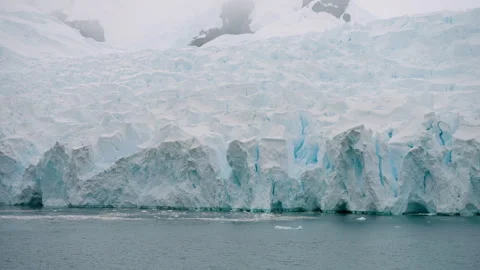 Scenic View Of A Rugged And Sharp Ice Sheet In Antarctica. Static Shot 動画素材 334082329