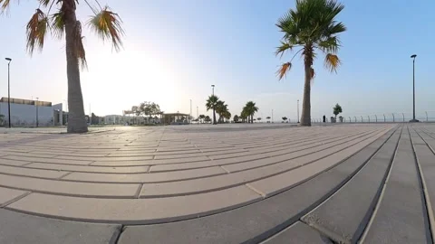 Scenic View of the Running Track and Promenade at Al Khobar Corniche 库存影片 335221674