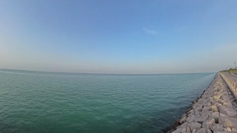 Scenic View of the Running Track and Promenade at Al Khobar Corniche 스톡 동영상 335223551