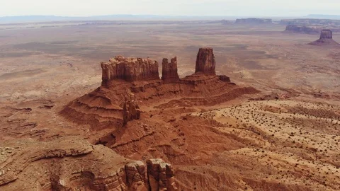 Scenic view on sand rocks in Monument valley Stock Footage 88645048