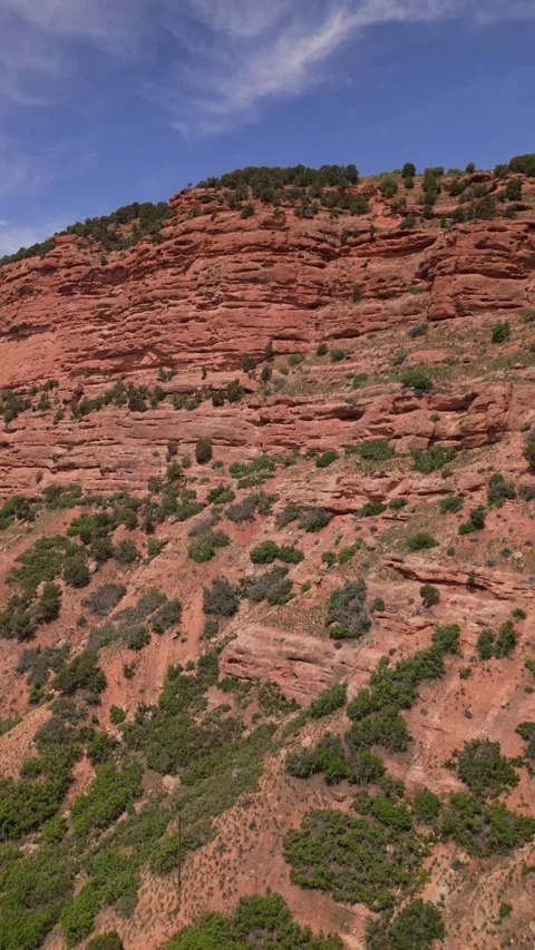 Scenic view of sandstone and limestone canyons at Canyon in Utah Stock Footage 248122984