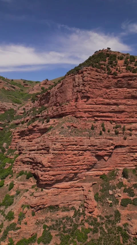 Scenic view of sandstone and limestone canyons at Canyon in Utah Stock Footage 248122989