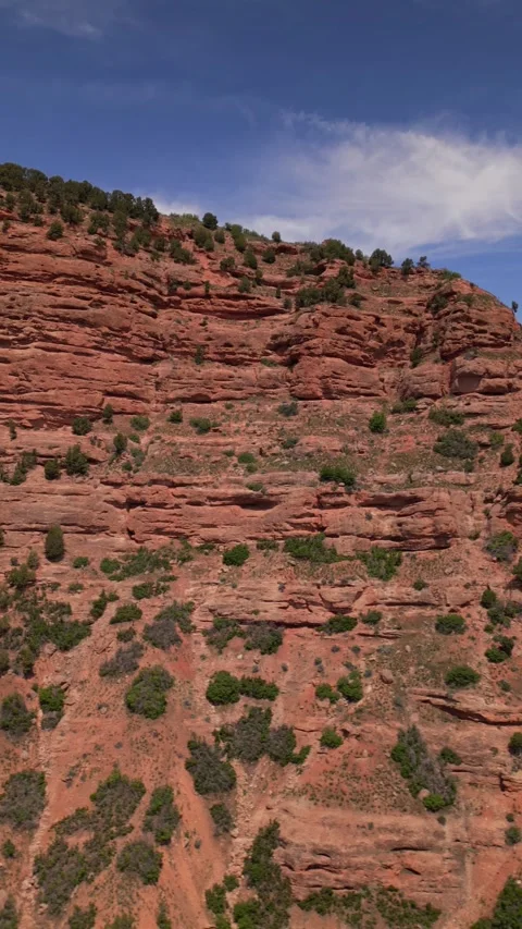Scenic view of sandstone and limestone canyons at Canyon in Utah Stock Footage 248122991