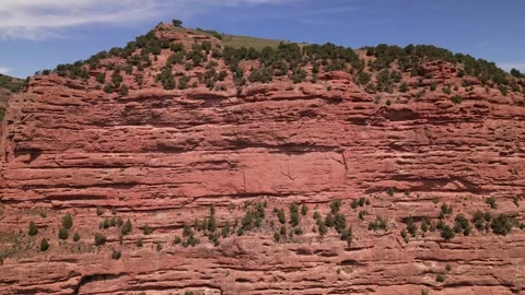 Scenic view of sandstone and limestone canyons at Canyon in Utah Stock Footage 248123017
