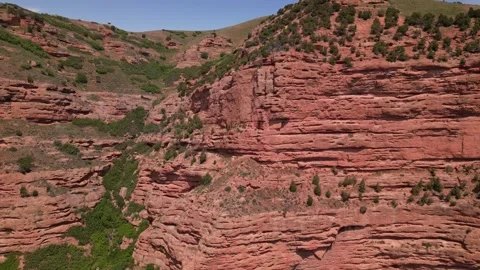 Scenic view of sandstone and limestone canyons at Canyon in Utah Stock Footage 248123031