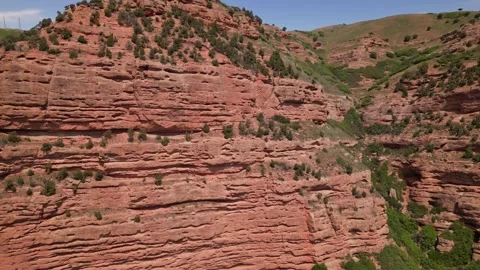 Scenic view of sandstone and limestone canyons at Canyon in Utah Stock Footage 248123042
