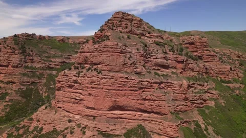 Scenic view of sandstone and limestone canyons at Canyon in Utah Stock Footage 248123048