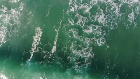 Scenic view of the sandy beach and ocean coast in Plozevet, Brittany, France Stock Footage 341882806