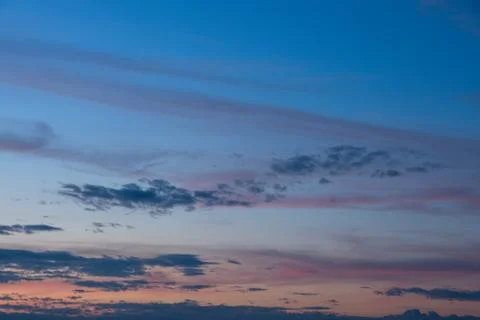 Scenic View Of Sky During Sunset Stock Photos