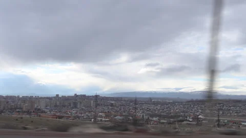 Scenic view from speeding car window with parallax effect Vídeo Stock 272589438