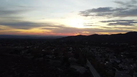 Scenic View Of Sunset At Mt. Baldy 库存影片 152736684