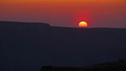 Scenic View of Sunset Over Mountains in Kabardino-Balkaria Stock Footage 325812701