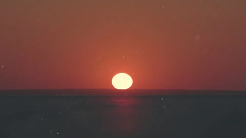 The scenic view on sunset sky over the snow field Stock Footage 196084770
