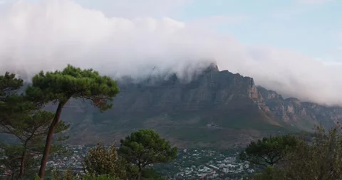 Scenic View of Table Mountain South Africa Stock Footage 344235298