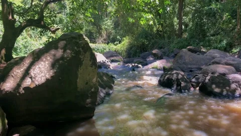 Scenic view of Thompson Falls in Kenya Stock Footage 171557583
