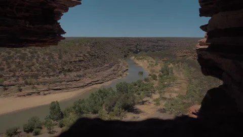 Scenic View Through Natural Window – Framed Landscape in Nature Stock Footage 315981714