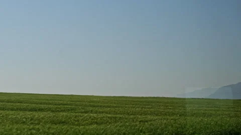 Scenic view through a train window Stock Footage 240925387