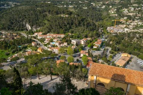 Scenic view from the town of Eze Foto stock