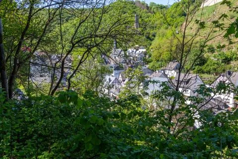Scenic view at village Monreal in the Eifel Stock Photos