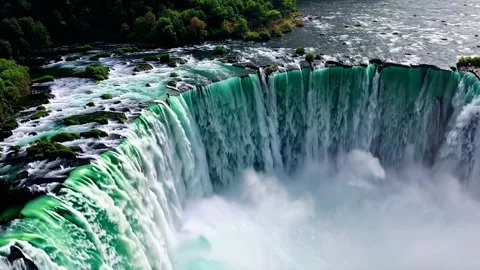 Scenic View Of Waterfall Video stock 283647742