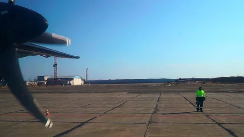 Scenic view from the window of an airplane Stock Footage 121245916