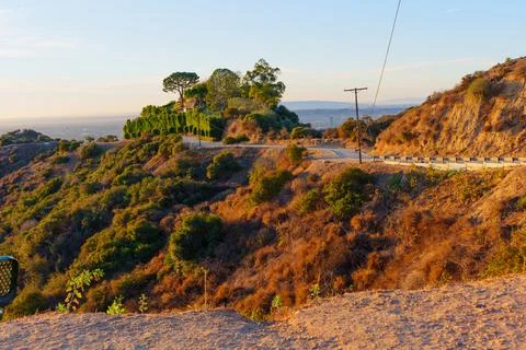 Scenic Viewpoint During Sunset at Runyon Canyon Park, Los Angeles Photos