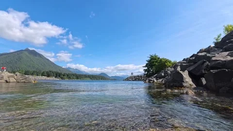 Scenic Views Around Sitka Alaska Calm Ocean Landscape Video stock 336101161