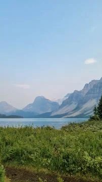 Scenic views on Icefields Parkway between Banff National Park and Jasper in A Stock Photos