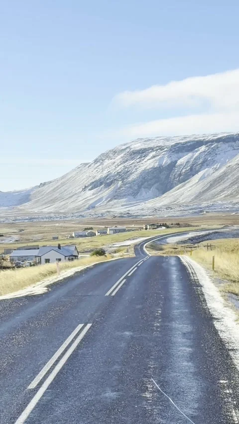 Scenic volcanic landscape with lava fields, green grasslands  in West and North 動画素材 320150352