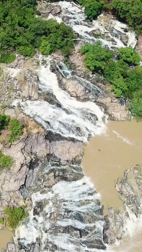 Scenic water fall Stock Footage 307698736
