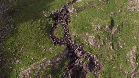 Scenic waterfall from above Video stock 222168447