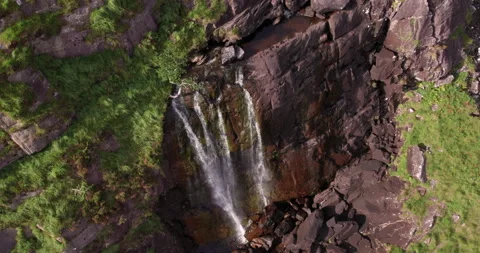 Scenic waterfall from above Stock-Footage 222172798