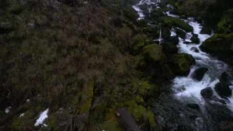 Scenic Waterfall in the Forest Stock Footage 190726703