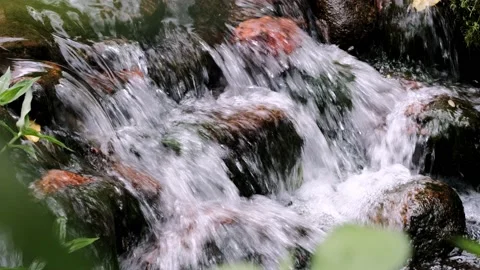 Scenic waterfall in tropical forest. Stock Footage