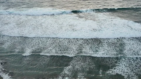 Scenic waves of Indian Ocean waves on sunset, Bali - 4K, Wide shot, Handheld Video stock 179540301