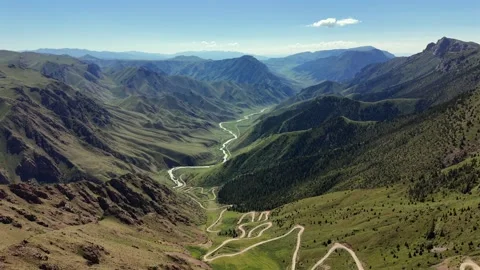 Scenic winding mountain road Stock Footage 345094464