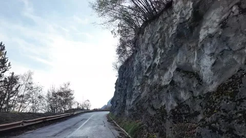 Scenic Winding Road by Cliff Stock Footage 289011859