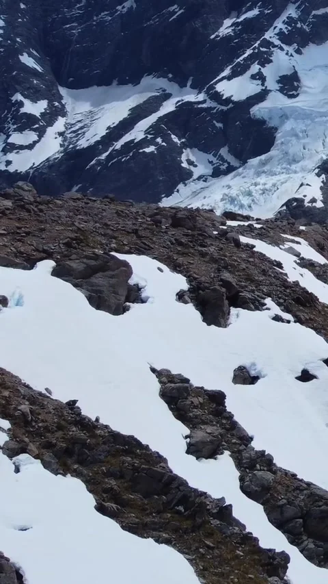 Scenic Winter Mountain Range with Crisp White Snow and Clear Skies Stock Footage 288013678