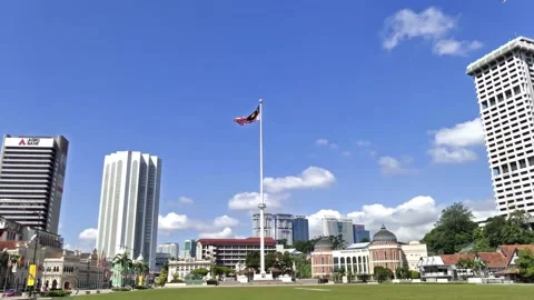 Scenics view of the Independence Square, it is a square located in Kuala Lumpur 動画素材 197616519