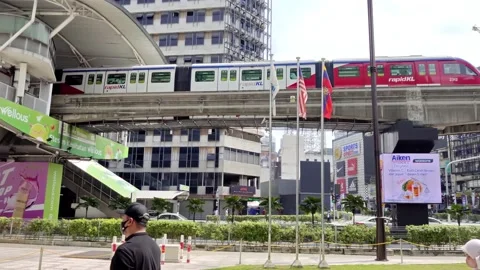 Scenics view of the KL monorail in Bukit Bintang, Kuala Lumpur. Stockbeeldmateriaal 200319944