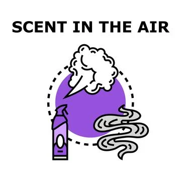 Scent in the air vector concept illustration Ilustración de archivo