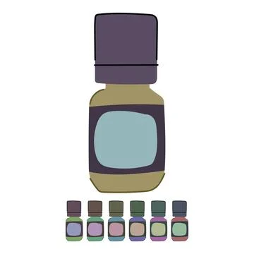 Scent essential oil bottle vector cartoon graphic Stock Illustration